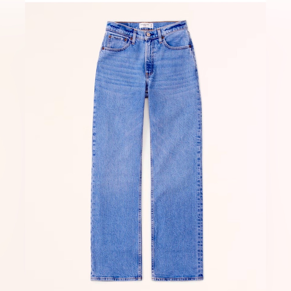Abercrombie Curve Love Mid Rise Baggy Jean 26S